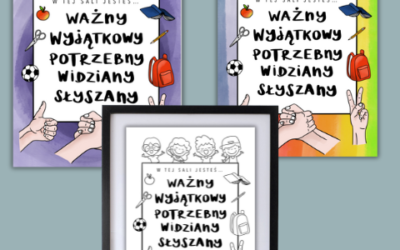 Plakat edukacyjny w różnych wersjach kolorystycznych