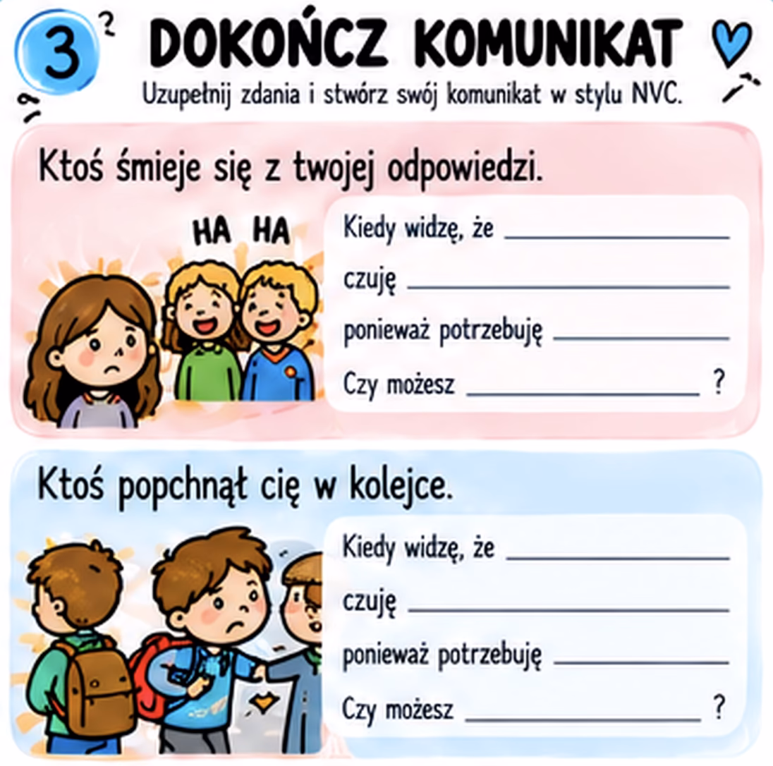 Karty pracy „Porozumienie Bez Przemocy” – język serca dla uczniów